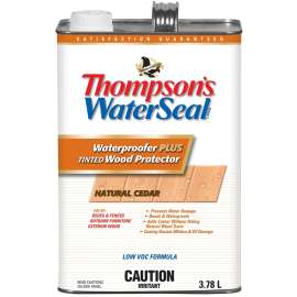 Thompson's WaterSeal THC043024-16 Wood Sealer, Natural Cedar, 3.78 L