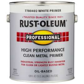 RUST-OLEUM PROFESSIONAL 7780402 Clean Metal Primer, Flat, White, 1 gal, Pail