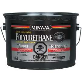 Minwax CM1303300 Polyurethane Varnish, Gloss, Liquid, Clear, 9.45 L, Can