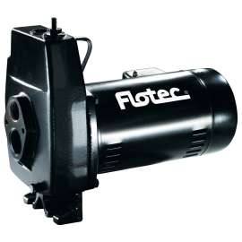 Flotec FP4210 Convertible Jet Pump, 5.5, 11 A, 230/115 VAC, 1 hp, 1-1/4 x 1 in Connection, 70 ft Max Head, 17 gpm