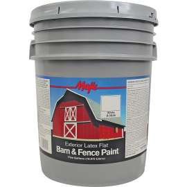 Majic Paints 8-0046-5 Barn and Fence Paint, Flat, White, 5 gal Pail