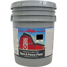 Majic Paints 8-0048-5 Barn and Fence Paint, Flat, Black, 5 gal Pail