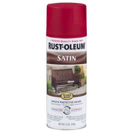 RUST-OLEUM STOPS RUST 7760830 Spray Paint, Stain, Heritage Red, 12 oz Aerosol Can