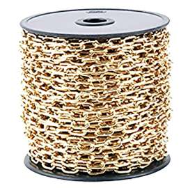 BARON 7170 Twist Link Chain, #70, 82 ft L, Brass
