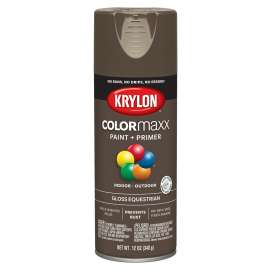 Krylon COLORmaxx K05518007 Spray Paint, Gloss, Equestrian, 12 oz, Aerosol Can