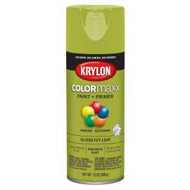 Krylon COLORmaxx K05525007 Spray Paint, Gloss, Ivy Leaf, 12 oz, Aerosol Can