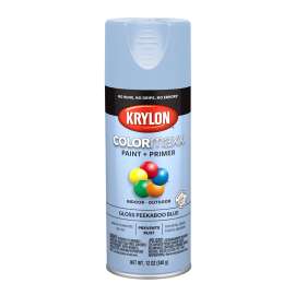 Krylon COLORmaxx K05530007 Spray Paint, Gloss, Peekaboo Blue, 12 oz, Aerosol Can