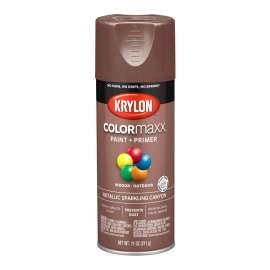 Krylon COLORmaxx K05586007 Spray Paint, Metallic, Sparkling Canyon, 12 oz, Aerosol Can