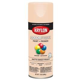 Krylon COLORmaxx K05603007 Spray Paint, Matte, Sweet Peach, 12 oz, Aerosol Can