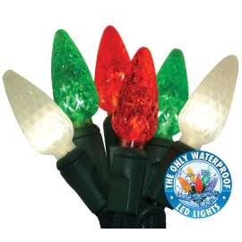 Holiday Bright Lights LED-C6R100-TR Reel Light Set, 100-Lamp, LED Lamp, Traditional Lamp, 50 ft L