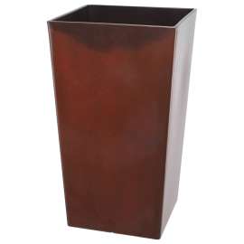 Landscapers Select Tall Planter, 12 in W, 12 in D, Square, Resin, Red Wave