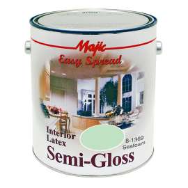 Majic Paints 8-1369-1 Interior Wall Paint, Semi-Gloss, Seafoam, 1 gal Can