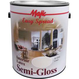 Majic Paints 8-1313-1 Interior Wall Paint, Semi-Gloss, Linen, 1 gal Can