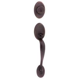 Kwikset Signature Series 800CE LIP 11P V1 Exterior Handleset with Deadbolt, 1 Grade, Keyed Key, Zinc, Venetian Bronze