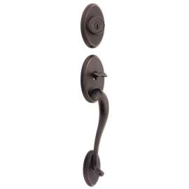 Kwikset 800SE-11P SMT Handleset, 1 Grade, Venetian Bronze, 2-3/8 x 2-3/4 in Backset, KW1 Keyway, 1-3/4 in Thick Door