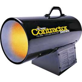 Mr. Heater F271390 Forced Air Gas Heater, 40 lb Fuel Tank, Propane, 75000 to 125000 Btu, 3125 sq-ft Heating Area