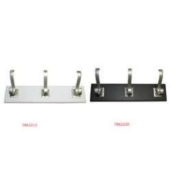 Richelieu T39201184 Transitional Hook Rack, 10 kg, 3-Hook, Metal/Wood, Matte Nickel