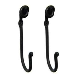 Richelieu BP79129900 Hook, 29/32 in W, Iron, Matte, 22 lb, 2-1/4 in Projection