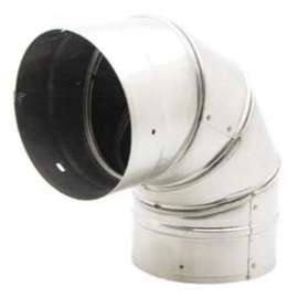 Selkirk 195230 90 deg Pipe Elbow, 5 in Connection, Stainless Steel