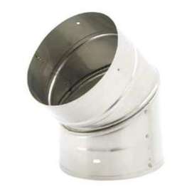 Selkirk 196215 45 deg Pipe Elbow, 6 in Connection, Stainless Steel