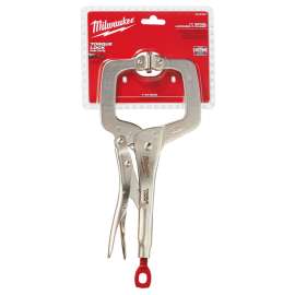 Milwaukee Torque Lock 48-22-3521 Locking C-Clamp, 4 in Max Opening Size, 4 in D Throat, Alloy Steel Body, Silver Body