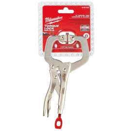 Milwaukee Torque Lock 48-22-3522 Locking C-Clamp, 2-15/64 in Max Opening Size, 2-1/4 in D Throat, Alloy Steel Body