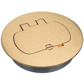 Steel City E97BRR Floor Box Cover, Rectangular, Brass