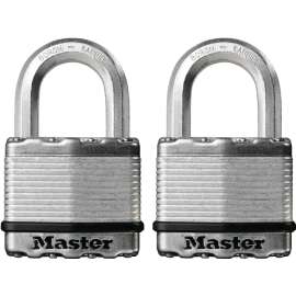 Master Lock Magnum Series M5BLCTHC Padlock, Alike Key, 3/8 in Dia Shackle, Boron Carbide Shackle, Steel Body