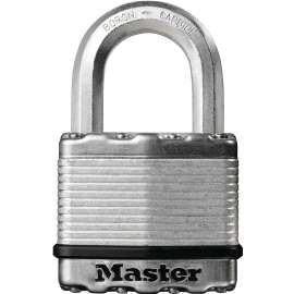 Master Lock Magnum Series M5BLCDHC Padlock, Different Key, 3/8 in Dia Shackle, Boron Carbide Shackle, Steel Body