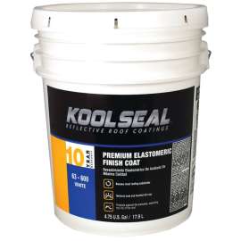 KOOL SEAL KS0063600-20 Elastomeric Roof Coating, White, 5 gal Pail, Liquid