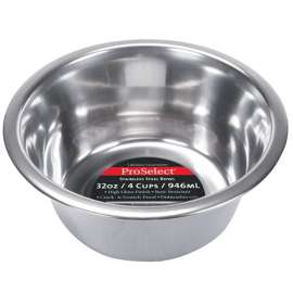 HiLo 56610 Pet Feeding Dish, S, 1 qt Capacity, Stainless Steel