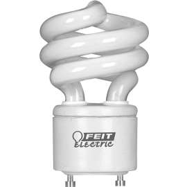 Feit Electric BPESL13T/GU24/CAN Compact Fluorescent Bulb, 13 W, Spiral Lamp, GU24 Lamp Base, 900 Lumens
