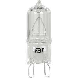 Feit Electric BPQ40/G9/CAN Halogen Bulb, 40 W, G9 Lamp Base, JCD T3 Lamp, 3000 K Color Temp, 2000 hr Average Life