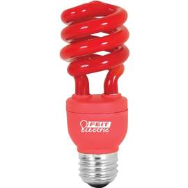 Feit Electric BPESL13T/R/CANADA Compact Fluorescent Bulb, 13 W, Spiral Lamp, Medium E26 Lamp Base, Red Light