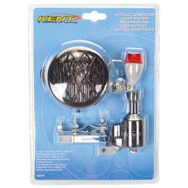 Kent 67018 Generator Light Set, 6 V, 3 W Generator, Large White Headlight, Small Red Taillight