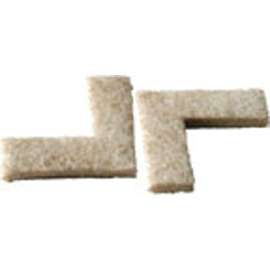 Shepherd Hardware Felt ClothGard Series 9816 Protective Pad, Felt Cloth, Beige, 1-1/2 in L, 4-5/8 in W, 5-1/2 in Thick