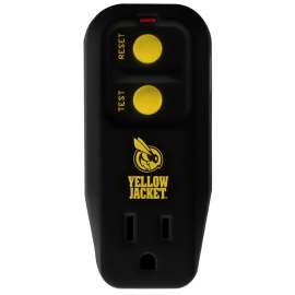 CCI 2762 GFCI Surge Protector, 120 V, 15 A, 1 -Outlet, Black/Yellow