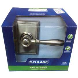 Schlage Birmingham Series F10VBIR619ADD Passage Lever, Zinc, Satin Nickel