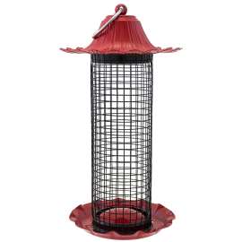 Stokes Select 38195-.5QT Sunflower Feeder, 8-13/32 in H, 0.5 qt, Metal, Red, Powder-Coated, Hanging Mounting