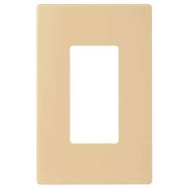 Arrow Hart PJS PJS26V Wallplate, 4-7/8 in L, 3-1/8 in W, 1 -Gang, Polycarbonate, Ivory, High-Gloss