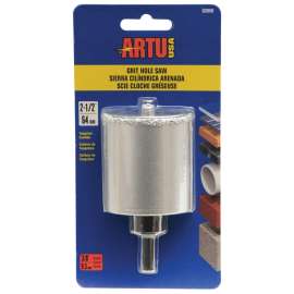 ARTU 02850 Hole Saw, 2-1/2 in Dia, 2-1/4 in D Cutting, 5/8-18 Arbor, Tungsten Carbide Cutting Edge