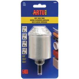 ARTU 02890 Hole Saw Kit, 6-Piece, Tungsten Carbide