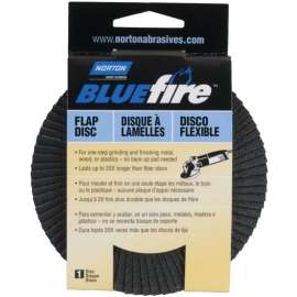 NORTON 03212 Flap Disc, 4-1/2 in Dia, 5/8-11 Arbor, Coated, P60 Grit, Coarse, Zirconia Aluminum Abrasive