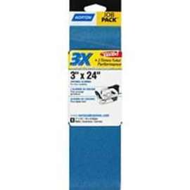 NORTON 49270 Sanding Belt, 3 in W, 24 in L, 80 Grit, Medium, Zirconia Aluminum Abrasive