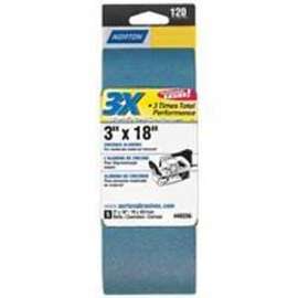 NORTON 02231 Sanding Belt, 3 in W, 18 in L, 50 Grit, Coarse, Zirconia Aluminum Abrasive