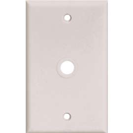 Eaton Wiring Devices PJ11 PJ11W Wallplate, 4-1/2 in L, 2-3/4 in W, 1 -Gang, Polycarbonate, White, High-Gloss
