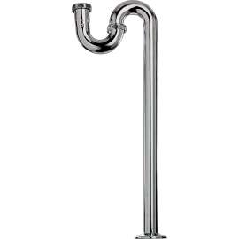 Plumb Pak PPC200CP S-Trap, 1-1/4 in, Flange, Brass, Chrome