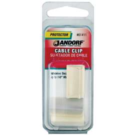 Jandorf 61411 J-Shape Cable Clip, PVC, Clear