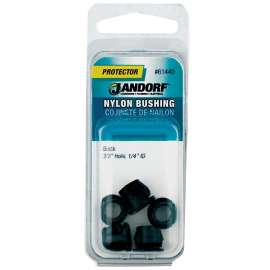 Jandorf 61440 Conduit Bushing, Nylon, Black, 1/4 in Dia Panel Hole, 0.406 in Thick Panel