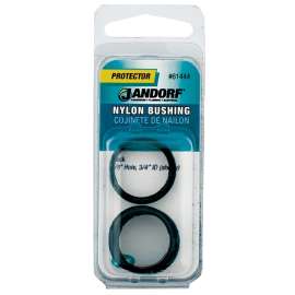 Jandorf 61444 Conduit Bushing, Nylon, Black, 3/4 in Dia Panel Hole, 1/4 in Thick Panel